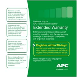 APC Extended Warranty - Extended service agreement (extension) - parts - 3 years (3rd/4th/5th year) - shipment - response time: NBD - for P/N: AP9335TH, NBPD0160A, NBRK0250