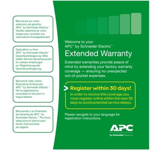 APC Extended Warranty - Extended service agreement (extension) - parts - 3 years (3rd/4th/5th year) - shipment - response time: NBD - for P/N: AP9335TH, NBPD0160A, NBRK0250