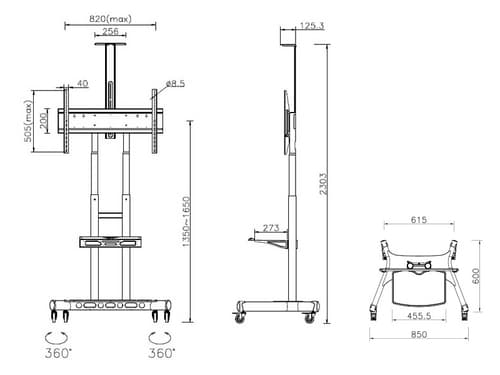 *Non Cancellable/Non Returnable (NCNR)* FLOORMOOUNT 180 INCL AV/CAM SHELF — view 22