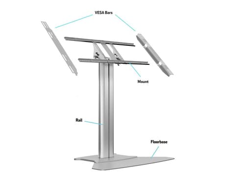 *Non Cancellable/Non Returnable (NCNR)* STAND 110HD FLOORBASE SINGLE SILVER — view 9