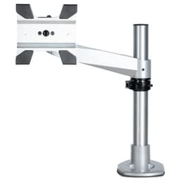 StarTech.com Desk Mount Monitor Arm, VESA or Apple iMac/Thunderbolt Display up to 14kg, Articulating Height Adjustable Single Desktop Monitor Pole Mount, Desk Clamp or Grommet, Silver - Small Footprint Design (ARMPIVOTB2) - Mounting kit - adjustable arm - for Monitor - steel - screen size: 49" - desk-mountable - TAA Compliant