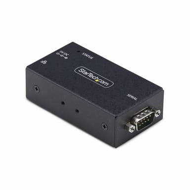 StarTech.com Serial to Ethernet Adapter, IP LAN to RS232 DB9 Converter - Device server - 100Mb LAN, RS-232 - wall / DIN rail mountable - TAA Compliant