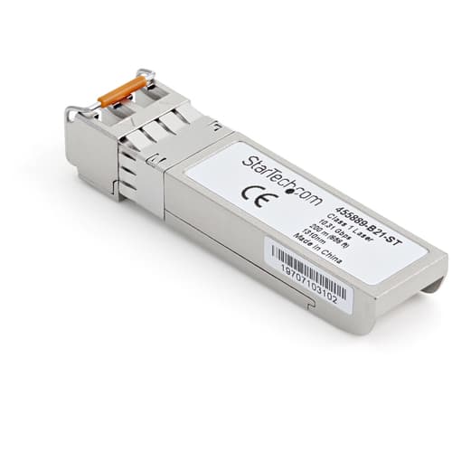 StarTech.com HPE 455889-B21 Compatible SFP+ Module, 10GBASE-LRM, 10GbE Multi Mode Fiber Optic Transceiver (MMF), 10GE Gigabit Ethernet SFP+, LC 200m, 1310nm, DDM, HPE BladeSystem, c-Class - Lifetime Warranty (455889-B21-ST) - SFP+ transceiver module (equivalent to: HP 455889-B21) - 10GbE - 10GBase-LRM - LC multi-mode - up to 200 m - 1310 nm - for HP 10Gb, NC522SFP, NC524SFP, HPE 6120XG, Virtual Connect Flex-10