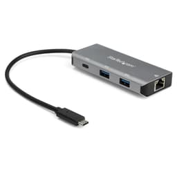 StarTech.com 3 Port USB C Hub with Gigabit Ethernet RJ45 GbE Port, 2x USB-A, 1x USB-C, SuperSpeed 10Gbps USB 3.1/3.2 Gen 2 Type C Hub Adapter, USB Bus Powered, Aluminum, Works w/TB3 - Windows/macOS/Linux - Hub - 1 x USB-C + 2 x USB 3.1 + 1 x 10/100/1000 - desktop - for P/N: PEXUSB321C