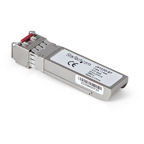 StarTech.com HPE J9153D Compatible SFP+ Module, 10GBASE-ER, 10GbE Single Mode (SMF) Fiber Optic Transceiver, 10GE Gigabit Ethernet SFP+, LC Connector, 40km, 1550nm, DDM, HPE 2530, 2540, 2910al - Lifetime Warranty (J9153D-ST) - SFP+ transceiver module (equivalent to: HP J9153D) - 10GbE - 10GBase-ER - LC single-mode - up to 40 km - 1550 nm - for HPE Aruba 2930M 24, 2930M 40, 6200F 12, 6200M 24, 83XX, MACsec Advanced Module, CX 8360 — view 1