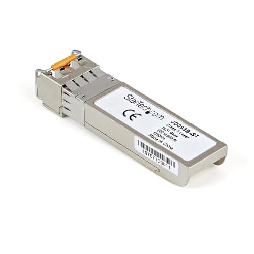 StarTech.com HPE JD093B Compatible SFP+ Module, 10GBASE-LRM, 10GbE Multi Mode (MMF) Fiber Optic Transceiver, 10GE Gigabit Ethernet SFP+, LC Connector, 200m, 1310nm, DDM, HPE 5900, 12500, 5500 - Lifetime Warranty (JD093B-ST) - SFP+ transceiver module (equivalent to: HP JD093B) - 10GbE - 10GBase-LRM - LC multi-mode - up to 200 m - 1310 nm - for HP A5830AF, HPE 12504, 5120, 5500, 5810, 5900AF, 5920AF, FlexFabric 1.92, 11908