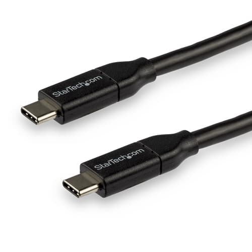 StarTech.com USB C To USB C Cable - 10 ft / 3m - USB-IF Certified - 5A PD - USB 2.0 - USB Type C Charging Cable - USB C Fast Charge Cable (USB2C5C3M) - USB cable - 24 pin USB-C (M) to 24 pin USB-C (M) - Thunderbolt 3 / USB 2.0 - 5 A - 3 m - black