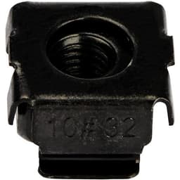 StarTech.com 10-32 Cage Nuts - 50 Pack - Rack Mount Clip Nuts - For Square Hole Server Rack - Black (CABCAGENUTS1032) - Cage nuts - black - TAA Compliant (pack of 50) - for P/N: 2POSTRACK42, 4POSTRACK12U, 4POSTRACK25U, 4POSTRACK42, RK1219WALHMR, RK1219WALHR