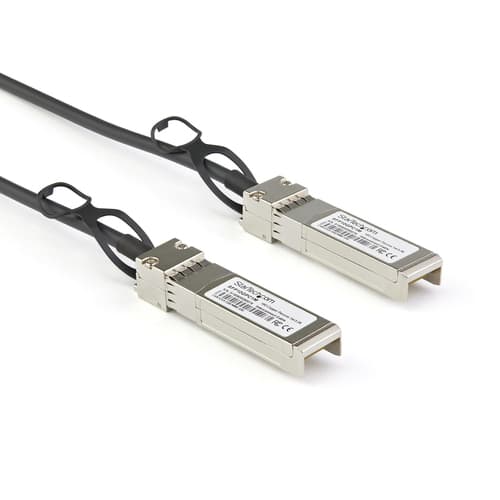StarTech.com Dell EMC DAC-SFP-10G-1M Compatible 1m 10G SFP+ to SFP+ Direct Attach Cable Twinax, 10GbE SFP+ Copper DAC 10 Gbps Low Power Passive Mini GBIC/Transceiver Module DAC, SFP+ Cable (DACSFP10G1M) - 10GBase direct attach cable - SFP+ (P) latched to SFP+ (P) latched - 1 m - twinaxial - passive