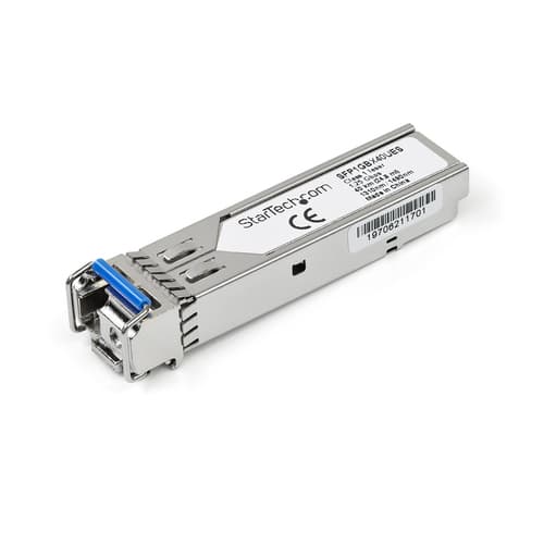 StarTech.com Dell EMC SFP-1G-BX40-U Compatible SFP Module, 1000BASE-BX-U, 1 Gigabit Ethernet Bi-Directional (BiDi) Fiber Single Strand SFP, LC 40km, Mini GBIC Transceiver Module, Upstream - Lifetime Warranty (SFP1GBX40UES) - SFP (mini-GBIC) transceiver module (equivalent to: Dell EMC SFP-1G-BX40-U) - 1GbE - 1000Base-BX40-U - LC single-mode - up to 40 km - 1310 (TX) / 1490 (RX) nm