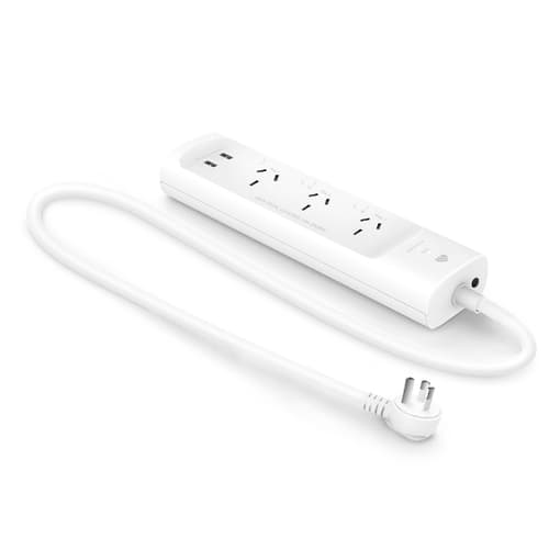Kasa Smart KP303 V1 - Smart power strip - AC 220-250 V - Wi-Fi - input: Type G - output connectors: 3 (2 x USB, 3 x Type G) - 1 m cord