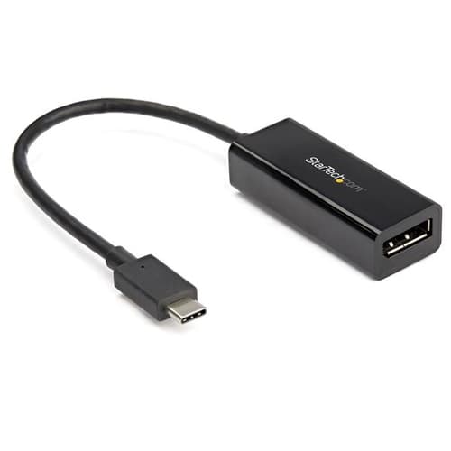 StarTech.com USB C to DisplayPort Adapter, 8K/5K/4K USB Type C to DP 1.4 Alt Mode Video Converter, HBR3/DSC/HDR, 8K 60Hz, Thunderbolt 3 Compatible DisplayPort 1.4 Monitor Display Adapter - 8K USB-C to DP Adapter (CDP2DP14B) - DisplayPort adapter - 24 pin USB-C (M) to DisplayPort (F) - Thunderbolt 3 / DisplayPort 1.4 - 1080p support, 4K120Hz support, 8K60Hz (7680 x 4320) support, 5K60Hz support - black - for P/N: TB4CDOCK