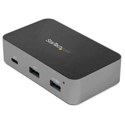 StarTech.com 4-Port USB C Hub - USB 3.1 Gen 2 (10Gbps) - 3x USB-A & 1x USB-C - Powered - Universal Power Adapter Included (HB31C3A1CS) - Hub - 1 x USB-C + 3 x USB 3.1 - desktop - AC 110/240 V - for P/N: PEXUSB321C