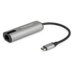 StarTech.com 2.5GbE USB C to Ethernet Adapter NBASE-T NIC, USB 3.0 Type C 2.5/1 Gigabit/100 Mbps Multi Speed Network/USB 3.1 Laptop to RJ45/LAN Thunderbolt 3 Compatible/MacBook Pro Surface - Type-C to Ethernet - Network adapter - USB-C - 10M/100M/1G/2.5 Gigabit Ethernet x 1 + USB 3.0 - black, space grey
