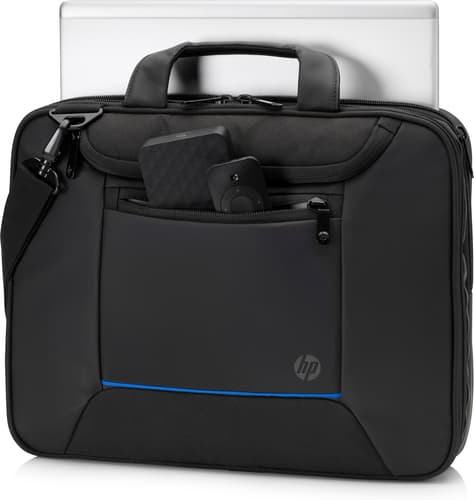 HP Recycled Series Top Load - Notebook carrying case - 14" - 14.1" - black with blue accents