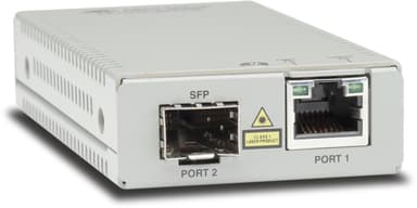 Allied Telesis AT MMC2000/SP - Fibre media converter - 1GbE - 10Base-T, 1000Base-X, 100Base-TX, 100Base-X, 1000Base-T - RJ-45 / SFP (mini-GBIC) - up to 550 m - 850 nm