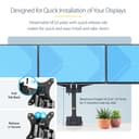 StarTech.com Triple Monitor Desk Mount For Up To Three 27in Screens, VESA 75x75/100x100, Tool-Less Arm Adjustments, C-Clamp/Grommet Mount, Spring-Assisted Arms