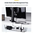 Under Desk Cable Management Tray Black thumbnail 5