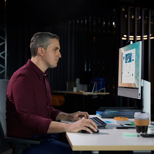 HP EliteOne 840 G9 - All-in-one Core i5 12500 / up to 4.6 GHz - RAM 16 GB - SSD 512 GB - NVMe - UHD Graphics 770 - Gigabit Ethernet, Bluetooth 5.2, IEEE 802.11ax (Wi-Fi 6E) - Win 10 Pro (includes Win 11 Pro Licence) - monitor: LED 23.8" 1920 x 1080 (Full HD) @ 60 Hz touchscreen - keyboard: UK - with HP 5 years Next Business Day Onsite Hardware Support for Desktops - with HP Wolf Pro Security Edition (1 year) — view 8