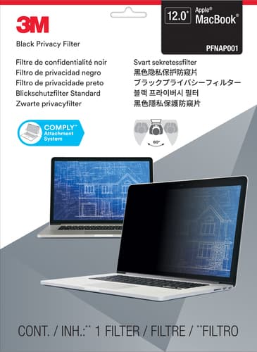3M Privacy Filter - Notebook privacy filter - 12" - black
