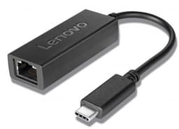 Lenovo - Network adapter - USB-C - Gigabit Ethernet x 1 - black - for IdeaPad 1 14, 3 14, 5 Pro 14, ThinkBook 13x G2 IAP, 14s Yoga G2 IAP, Yoga Slim 7 Pro 14