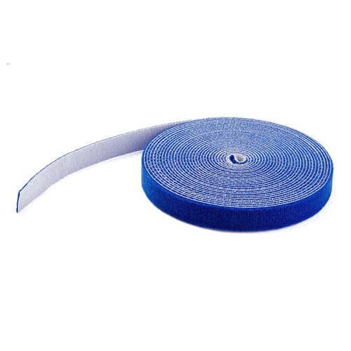 StarTech.com 100ft Hook and Loop Roll, Cut-to-Size Reusable Cable Ties, Bulk Industrial Wire Fastener Tape / Adjustable Fabric Wraps Blue / Resuable Self Gripping Cable Management Straps - Adjustable Loop Ties (HKLP100BL) - Hook & loop fastener - 30.48 m - blue - for P/N: CABSHELF116, CABSHELF116V, HKLP100, HKLP100GN, HKLP100RD, HKLP100YW, RK1833BKM
