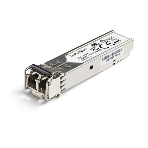 StarTech.com Dell EMC SFP-1G-SX Compatible SFP Module, 1000BASE-SX, 1GbE Multimode Fiber MMF Optic Transceiver, 1GE Gigabit Ethernet SFP, LC Connector, 550m, 850nm, DDM, Mini GBIC Module - Lifetime Warranty (SFP1GSXEMCST) - SFP (mini-GBIC) transceiver module (equivalent to: Dell EMC SFP-1G-SX) - 1GbE - 1000Base-SX - LC multi-mode - up to 550 m - 850 nm