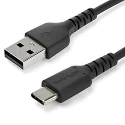 StarTech.com 2m USB A to USB C Charging Cable, Durable Fast Charge & Sync USB 2.0 to USB Type C Data Cord, Rugged TPE Jacket Aramid Fiber M/M 3A Black, Samsung S10, S20, iPad Pro, Pixel - Heavy Duty and Rugged - USB cable - USB (M) straight to 24 pin USB-C (M) straight - Thunderbolt 3 / USB 2.0 - 2 m - black - for P/N: CDP2HDUACP2, SECTBLTDT, STNDTBLTMOB