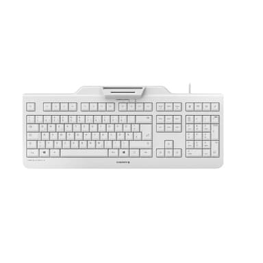 CHERRY SECURE BOARD 1.0 - Keyboard - with NFC - USB - UK - key switch: CHERRY LPK - white/grey