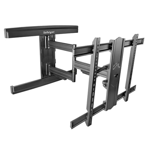 StarTech.com TV Wall Mount for up to 80 inch (110lb) VESA Mount Displays, Low Profile Full Motion Universal TV Wall Mount Bracket, Heavy Duty Adjustable Tilt/Swivel Articulating Arm - Cable Management - Bracket - full-motion adjustable arm - for TV - steel - screen size: 37"-80" - mounting interface: VESA - wall-mountable