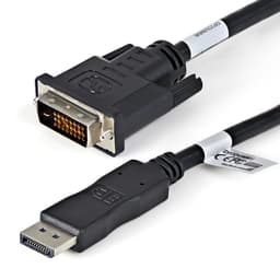 StarTech.com 10-Pack 6ft DisplayPort to DVI Cable, DisplayPort 1.2 to DVI-D Video Adapter Cable, 1080p, Passive DP++ to DVI Monitor Converter Cable, DP to DVI Digital Display, Male to Male - Passive DP 1.2 to DVI (DP2DVIMM6X10) - Adapter cable - DisplayPort (M) to DVI-D (M) - DisplayPort++ - 1.828 m - passive, 1080p support - black (pack of 10)