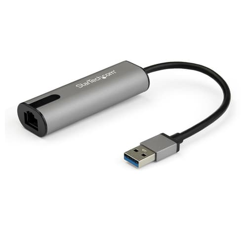 StarTech.com 2.5GbE USB A to Ethernet Adapter, NBASE-T NIC, USB 3.0 Type A 2.5 GbE /1 GbE Multi Speed Gigabit Network, USB 3.1 Laptop to RJ45/LAN, Lenovo X1 Carbon, HP EliteBook/ ZBook - Type-A to Ethernet (US2GA30) - Network adapter - USB 3.0 - 10M/100M/1G/2.5 Gigabit Ethernet x 1 - black, space grey