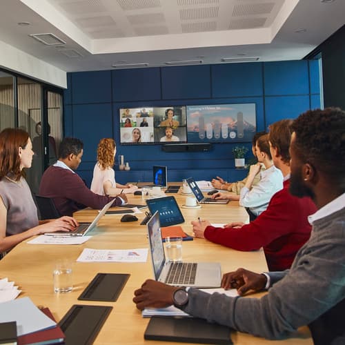 Poly Studio X72 - Without power cord - video conferencing kit (video bar, Poly TC10 touch controller) - Zoom Certified, Certified for Microsoft Teams - black - TAA Compliant — view 10