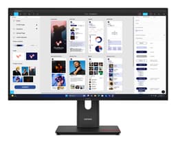Lenovo ThinkVision T32UD-40 - LED monitor - 32" (31.5" viewable) - 3840 x 2160 4K @ 75 Hz - IPS - 350 cd/m� - 1500:1 - 4 ms - HDMI, DisplayPort, USB-C - eclipse black