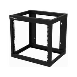 StarTech.com 9U 19" Wall Mount Network Rack 17" Deep 2 Post Open Frame for Server Room/Data/AV/IT/Communication/Computer Equipment/Patch Panel w/ Cage Nuts/Screws Hook/Loop 175lb Capacity - Wallmount Server Rack (RK919WALLO) - Rack open frame - 2-post - wall mountable - black - 9U - 19"