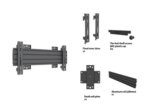 *Non Cancellable/Non Returnable (NCNR)* WALLMOUNT PRO 400X200 FIXED BLACK — view 8