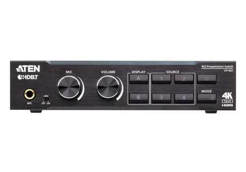 ATEN VP1421 4 x 2 True 4K Presentation Matrix Switch - Video/audio switch - desktop — view 4