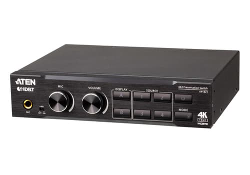 ATEN VP1421 4 x 2 True 4K Presentation Matrix Switch - Video/audio switch - desktop