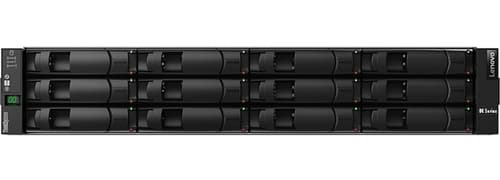Lenovo ThinkSystem DE4000H Hybrid 2U12 LFF controller enclosure - Hard drive array - 12 bays (SAS-3) - 16Gb Fibre Channel (external) - rack-mountable - 2U