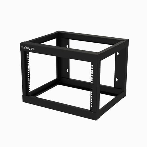 StarTech.com 6U 19" Wall Mount Network Rack 19" Deep 2 Post Open Frame for Server Room Data/AV/IT/Communication/Computer Equipment/Patch Panel with Cage Nuts/Screws Hook/Loop, Cisco 2960 - 19 Inch Wallmount Rack (RK619WALLO) - Rack open frame - 2-post - wall mountable - black - 6U - 19"