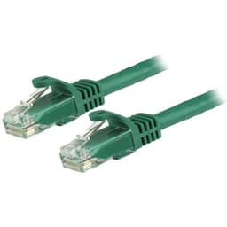 StarTech.com 1.5m CAT6 Ethernet Cable, 10 Gigabit Snagless RJ45 650MHz 100W PoE Patch Cord, CAT 6 10GbE UTP Network Cable w/Strain Relief, Green, Fluke Tested/Wiring is UL Certified/TIA - Category 6 - 24AWG (N6PATC150CMGN) - Patch cable - RJ-45 (M) to RJ-45 (M) - 1.5 m - UTP - CAT 6 - snagless - green