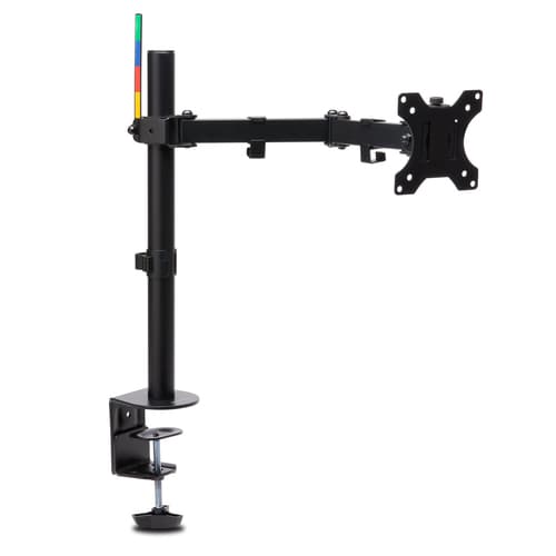 Kensington SmartFit Ergo Single Extended Monitor Arm - Mounting kit - adjustable arm - for Monitor - powder-coated steel - black - screen size: up to 34" - desktop, C-clamp, grommet, desk-mountable