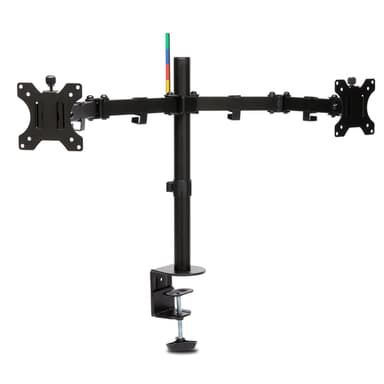 Kensington SmartFit Ergo Dual Extended Monitor Arm - Mounting kit - adjustable arm - for 2 monitors - metal - black - screen size: up to 32" - desktop, C-clamp, grommet, desk-mountable