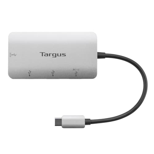 Targus - Hub - 2 x USB 3.2 Gen 1 + 1 x USB-C 3.2 Gen 1 + 1 x USB-C 3.2 Gen 1 (power delivery) - desktop — view 3