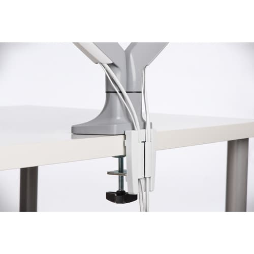 Kensington SmartFit One-Touch Dual Monitor Arm - Mounting kit - adjustable arm - for 2 monitors - metal - silver grey - screen size: 13"-32" - C-clamp, grommet, desk-mountable — view 8