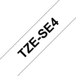 Brother TZe-SE4 - Self-adhesive - black on white - Roll (1.8 cm x 8 m) 1 cassette(s) laminated tape - for Brother PT-P750, P950, P-Touch PT-D800, E310, E550, P900, P950, P-Touch Cube Plus PT-P710