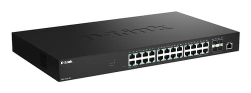 D-Link DMS 1250-28 - Switch - L2+ - smart - 24 x 10/100/1000/2.5G + 4 x 10 Gigabit SFP+ - desktop — view 3