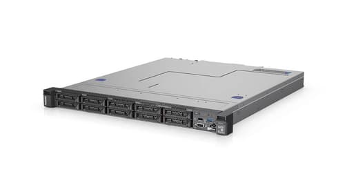 Lenovo ThinkSystem SR250 7Y51 - Server - rack-mountable - 1U - 1-way - 1 x Xeon E-2224 / up to 4.6 GHz - RAM 8 GB - SATA - hot-swap 3.5" bay(s) - no HDD - Matrox G200 - Gigabit Ethernet - no OS - monitor: none — view 3