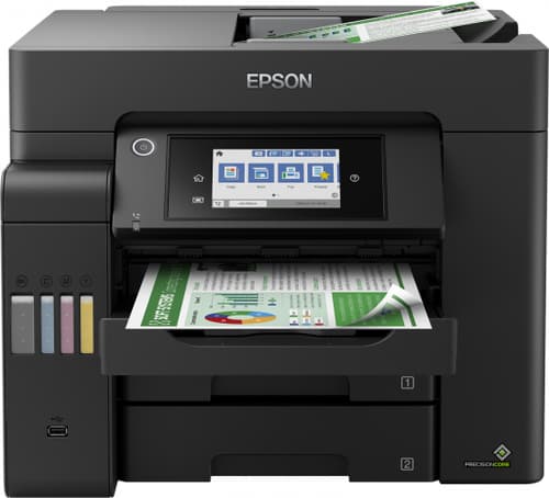 Epson EcoTank ET-5800 ET 5800 ET5800 - Multifunction printer - colour - ink-jet - A4 (210 x 297 mm) (original) - A4 (media) - up to 25 ppm (printing) - 550 sheets - 33.6 Kbps - USB 2.0, LAN, Wi-Fi(ac) - black