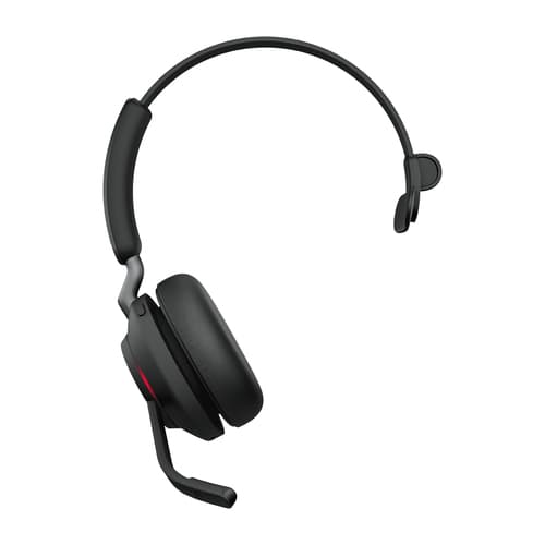 Jabra Evolve2 65 MS Mono - Headset - on-ear - convertible - Bluetooth - wireless - USB-A - noise isolating - black - Certified for Microsoft Teams